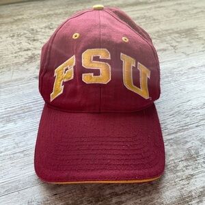 Vintage Florida State University FSU Baseball Cap Red Embroidered